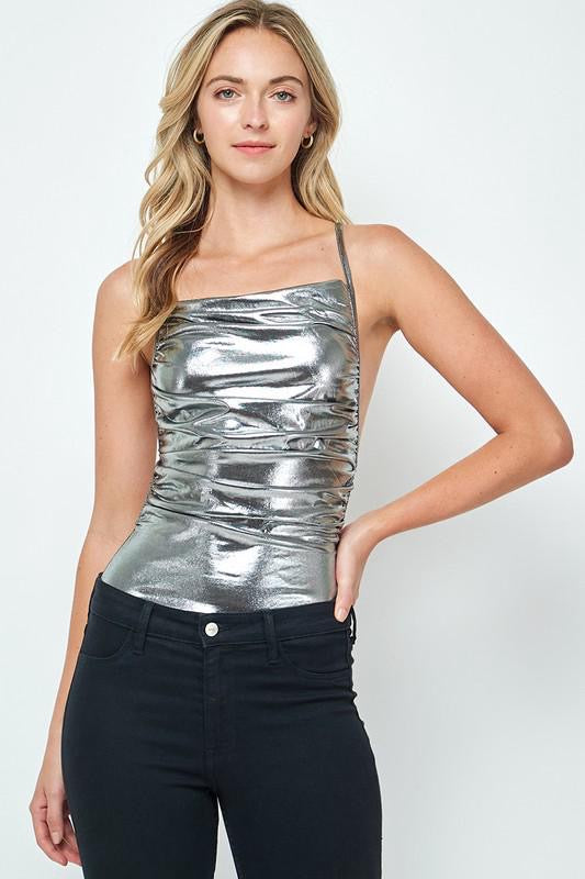 Silver Metallic Bodysuit