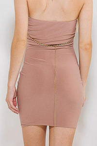 Gold Rhinestone Chain Top