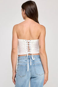 White Lace Corset Top