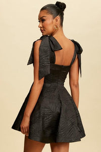 Black Blue Princess Short Dress