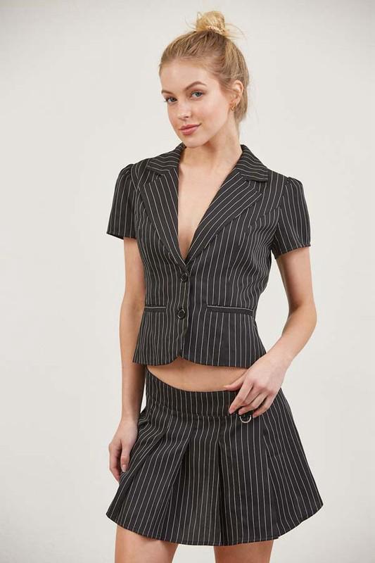 Pinstripe Black and White Set