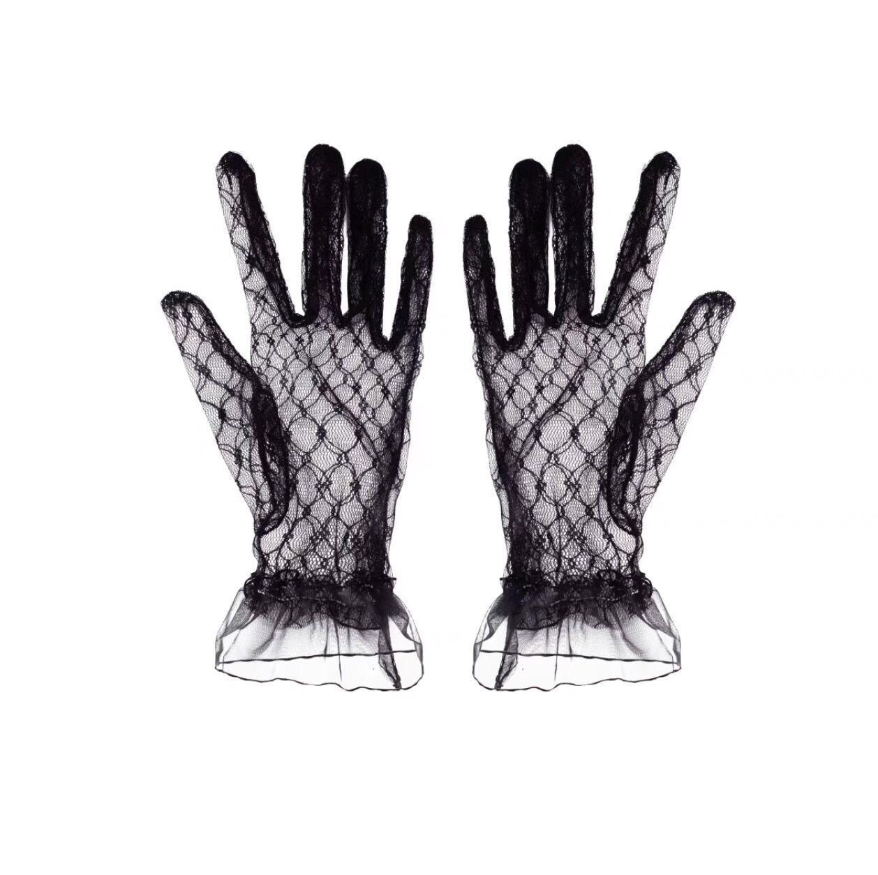 Black Mesh Gloves