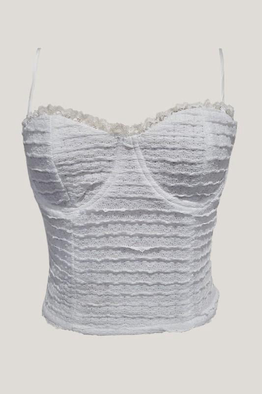 White Textured Corset