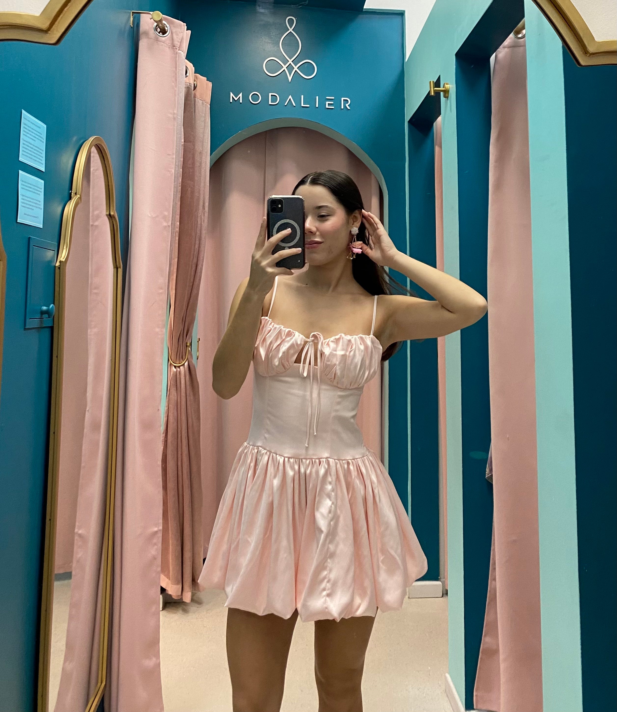 Ballerina Pink Bubble Short Dress