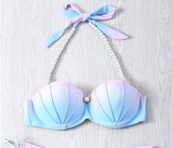 Lavender and Baby Blue Seashell Swimsuit