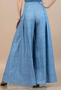 Denim Wide Leg Palazzo