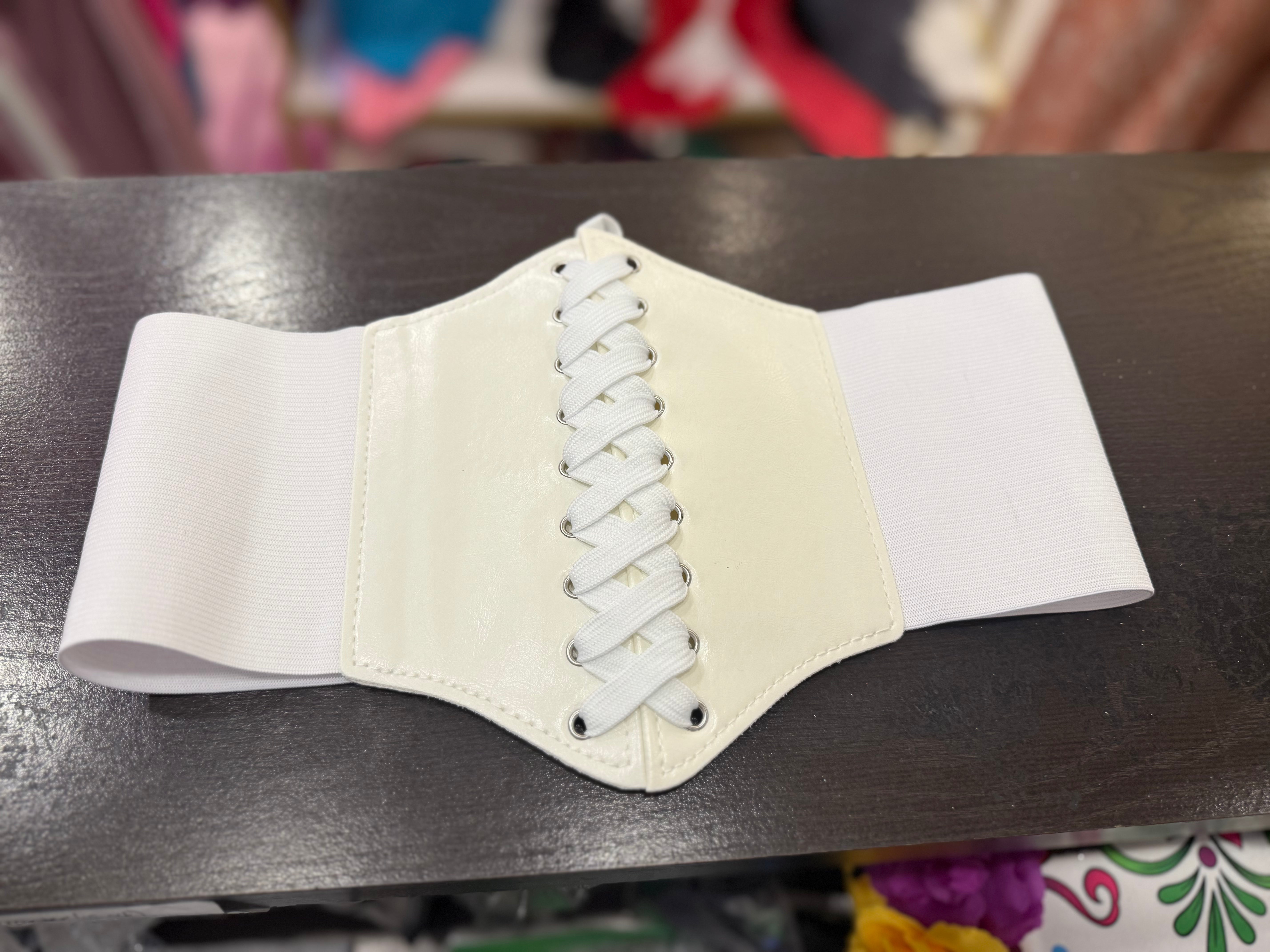White Leather Corset