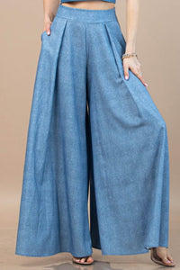 Denim Wide Leg Palazzo