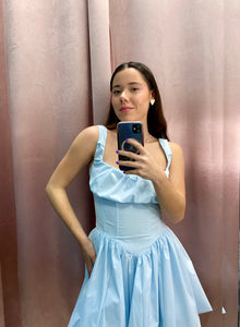 Balloon Baby Blue Short Dress