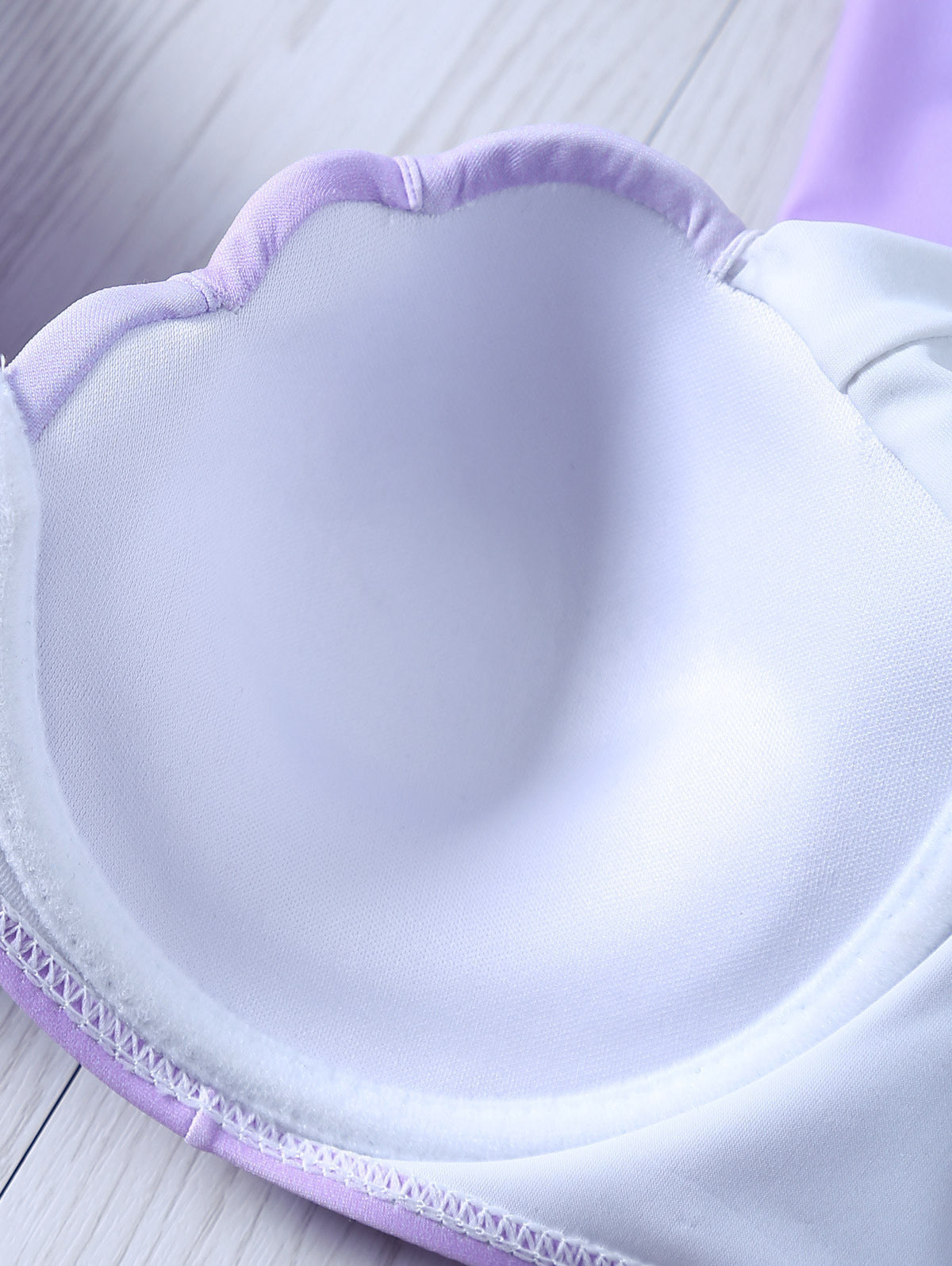 Purple Seashell Bikini Set with Gold Details