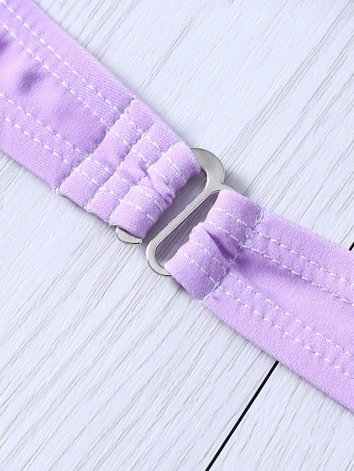 Purple Seashell Bikini Set with Gold Details