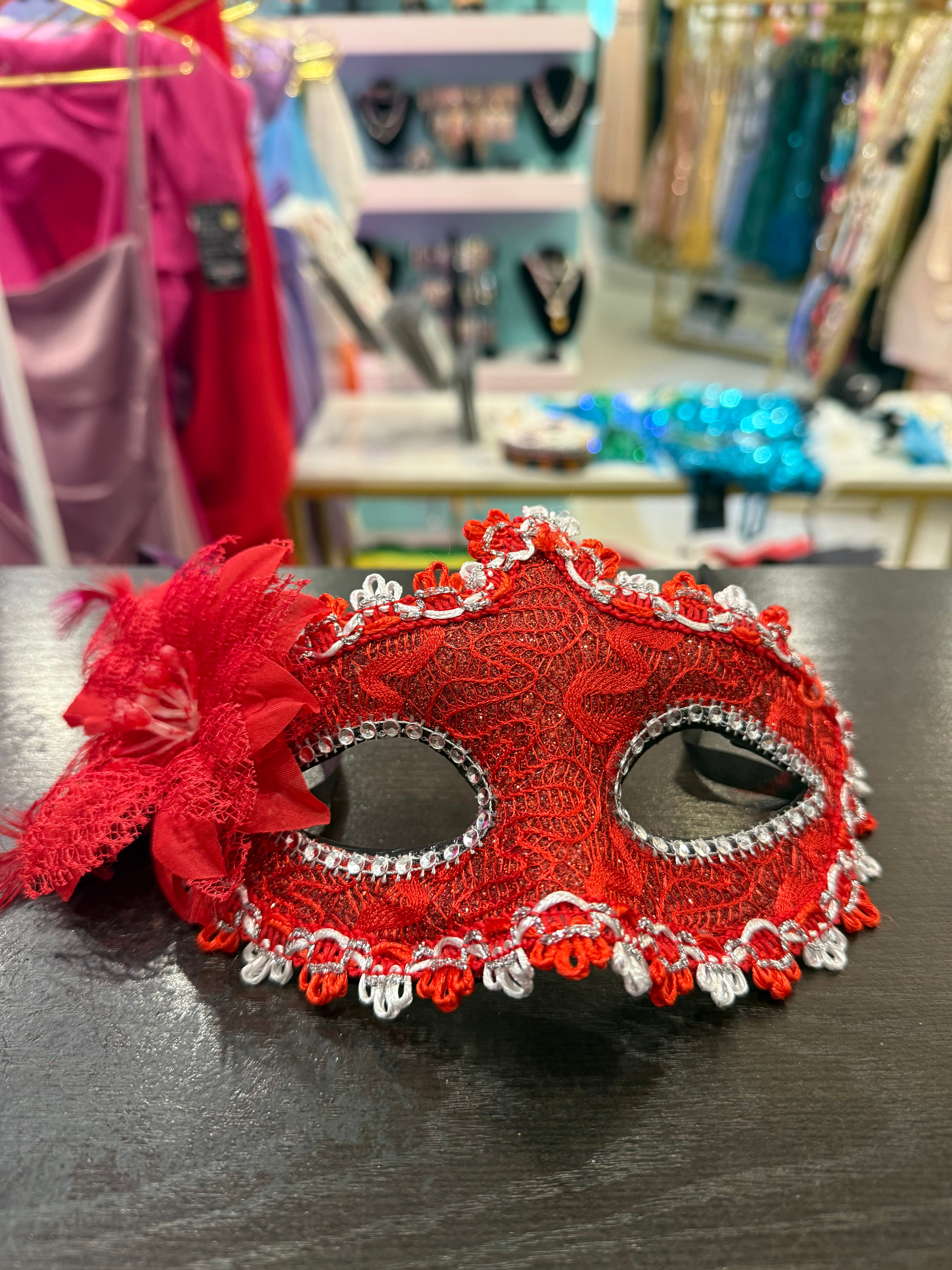 Red Flower Mask
