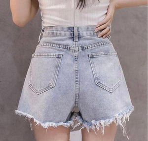 Sequins and Pearls Denim Shorts