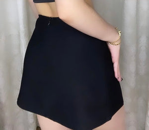 Black Asymmetric Skort