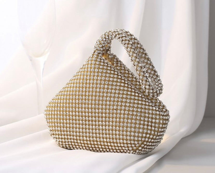 Rhinestones Gold Purse