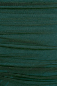 One Shoulder Bodycon Hunter Green Dress