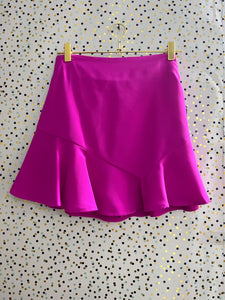 Asymmetrical Lower Ruffled Skirt