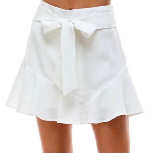 Asymmetrical Lower Ruffled Skirt