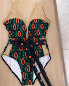 Papaya Print Swimsuit