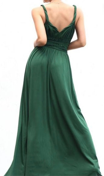 Hunter Green Greek Dress