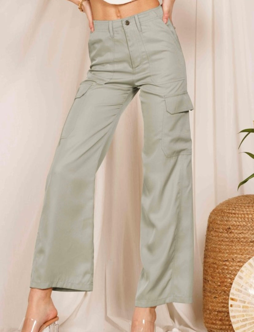 Sage Green Cargo Pants