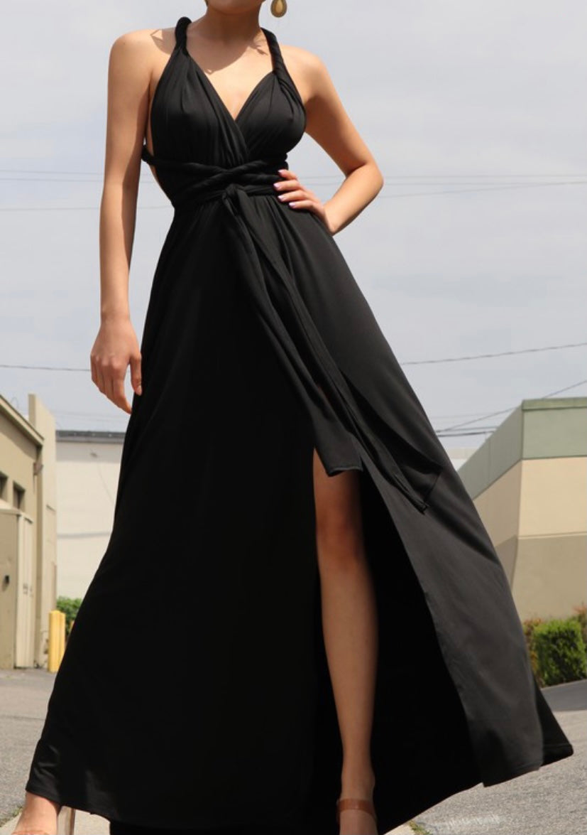 Black Long Formal Multiway Dress