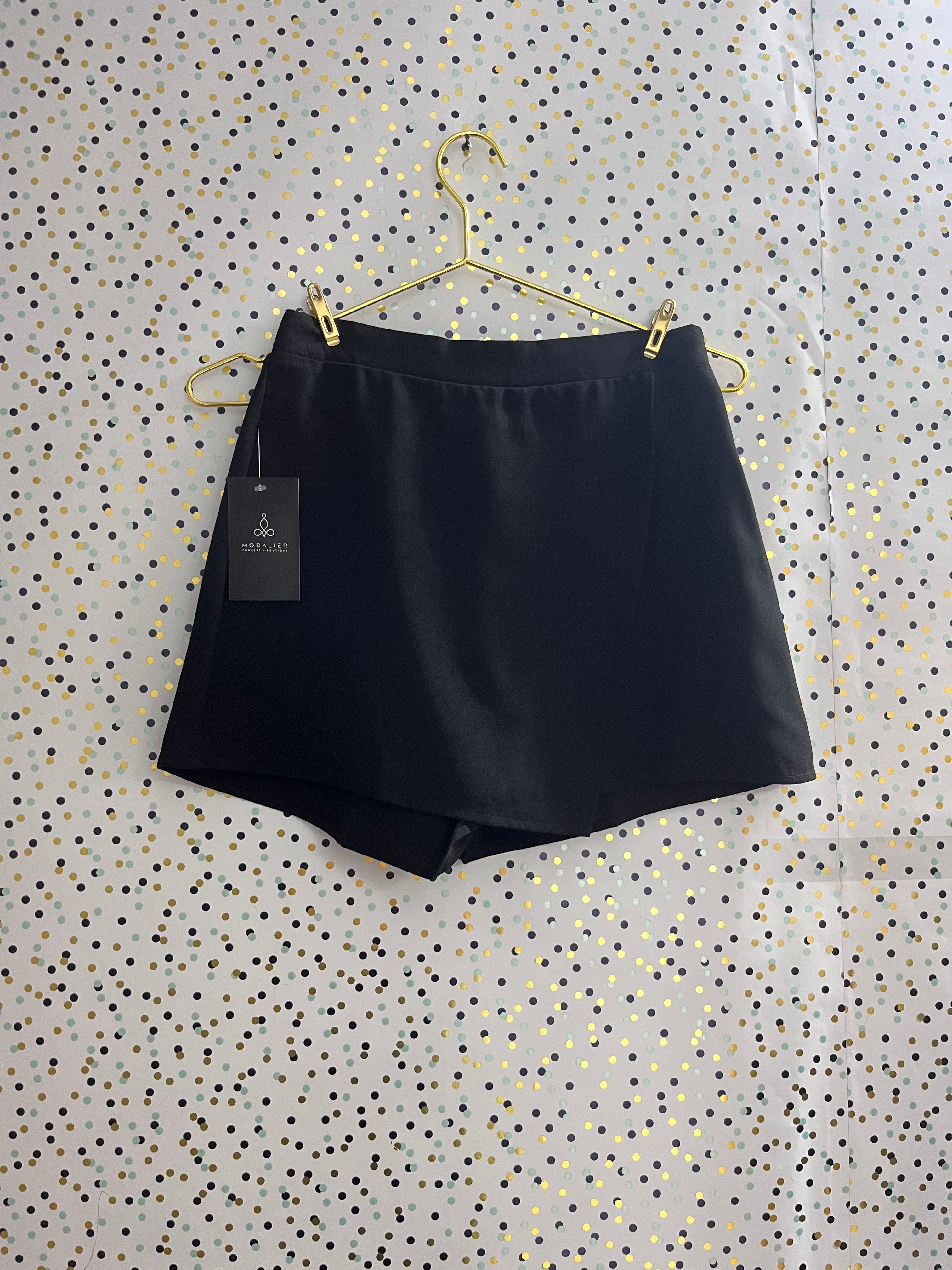 Black Asymmetric Skort