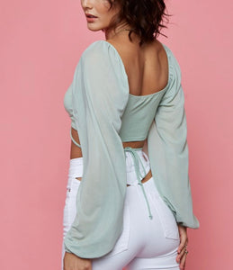 Mint Green Crop Top