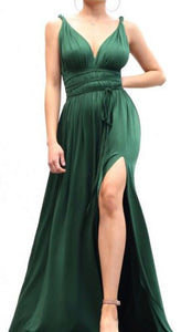 Hunter Green Greek Dress