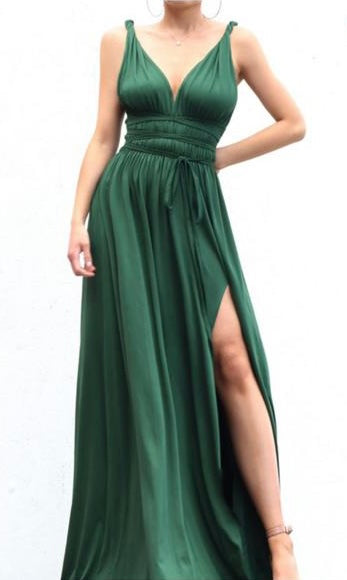 Hunter Green Greek Dress