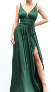 Hunter Green Greek Dress