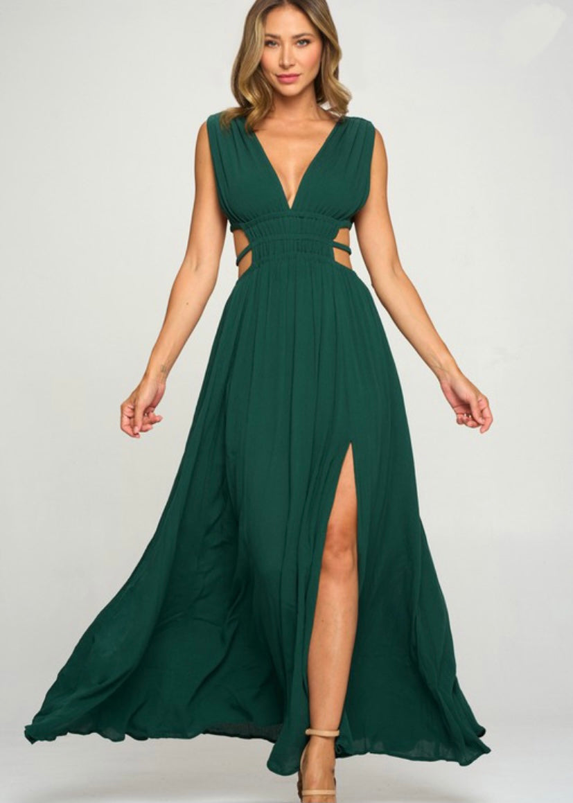 asos hunter green dress ASOS DESIGN mesh draped halter neck maxi dress in citrus green