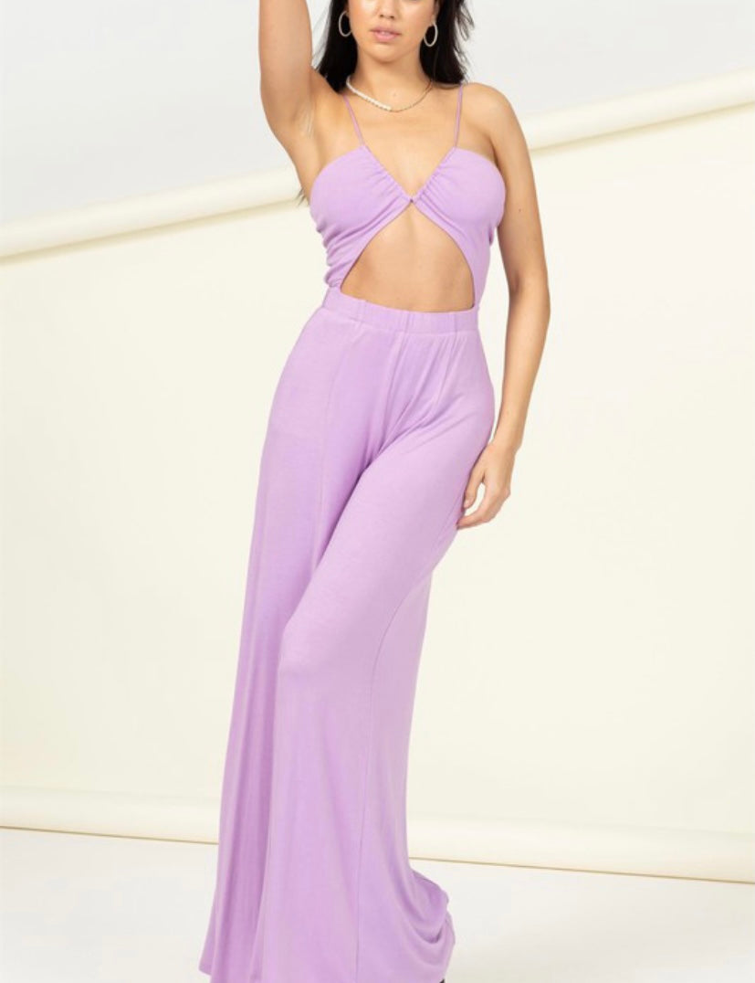 Lavender Cutout Jumpsuit