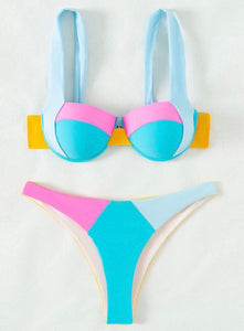 Color block bikini