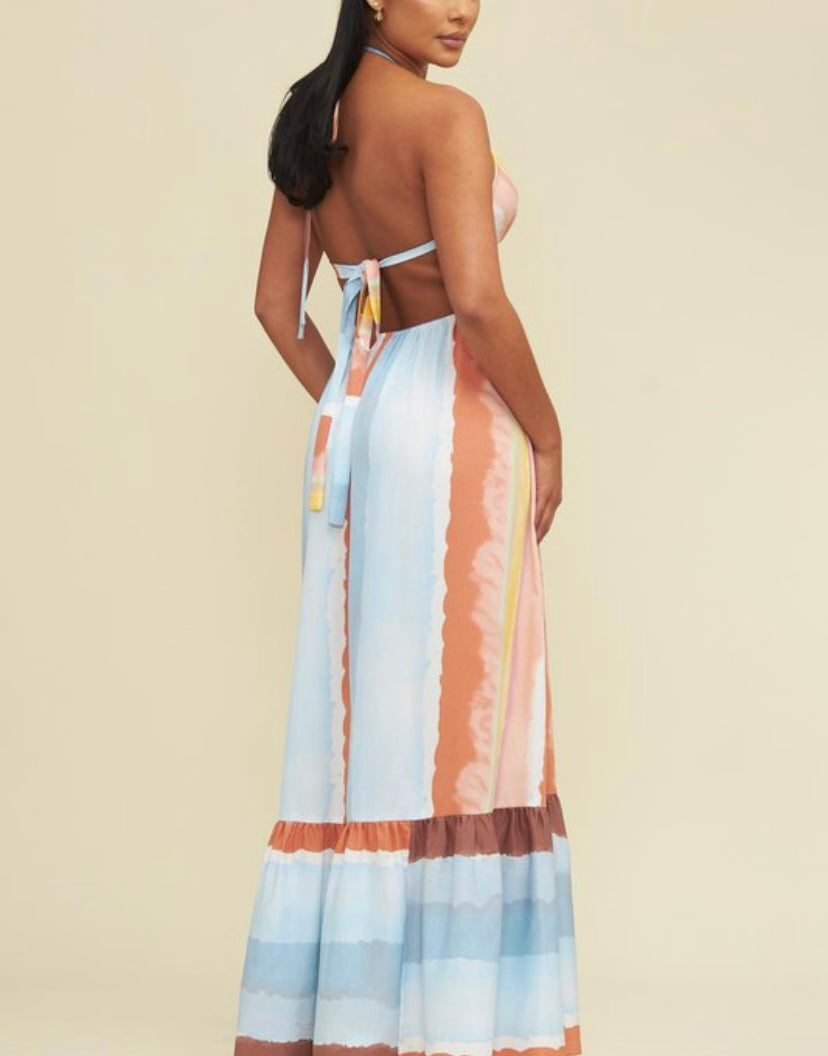 Sunset Cutout Maxi Dress