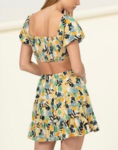 Tropical Yellow Two Piece Set