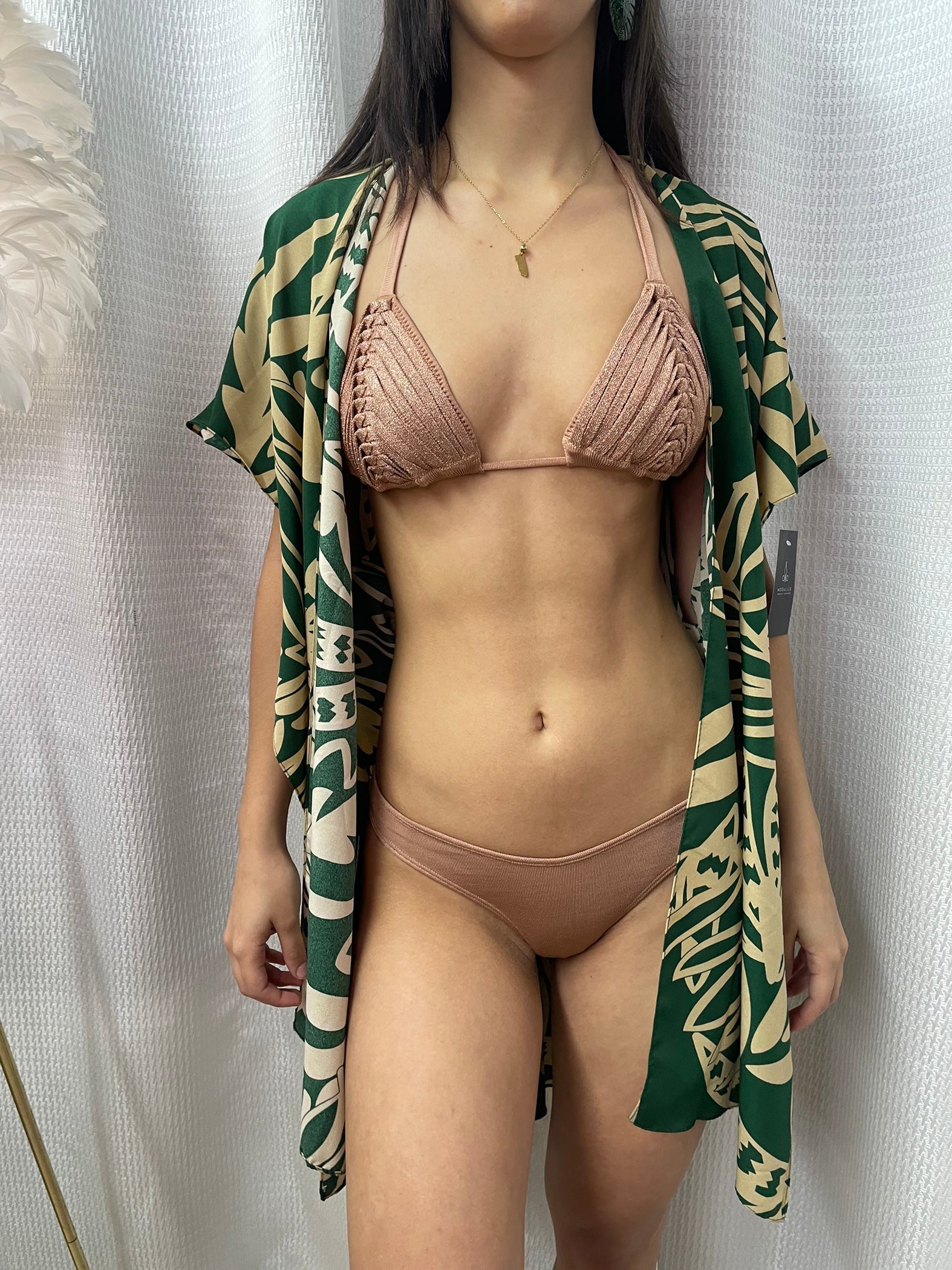 Green & Nude Cover Up