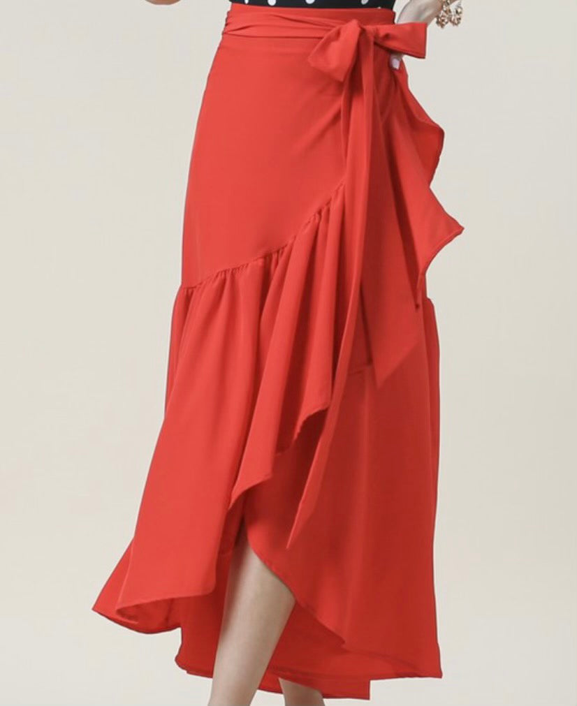 Wrap Around Multiway Red Skirt/ Dress