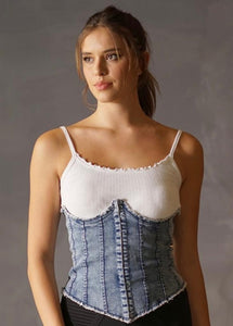 Denim Waist Corset