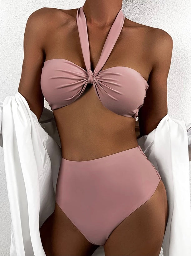 Blush High Waisted Multiway Bikini