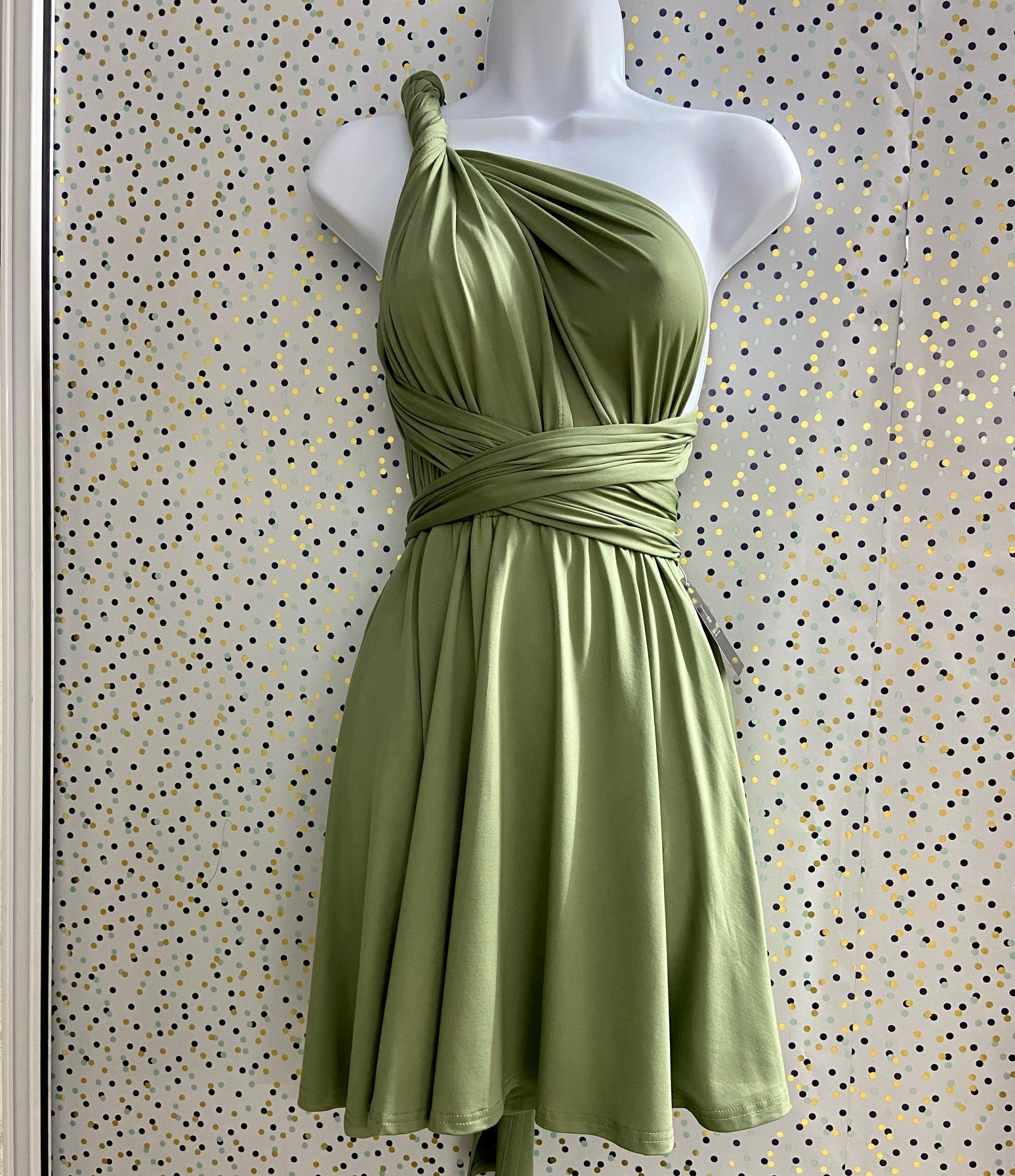 Sage Green Multiway Short Dress