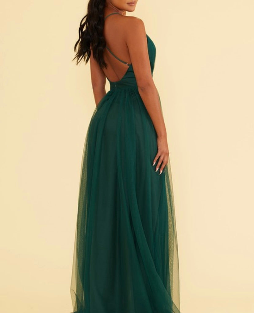 Emerald Green Tulle Dress