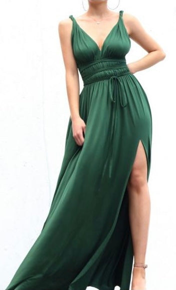 Hunter Green Greek Dress