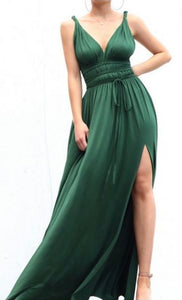 Hunter Green Greek Dress