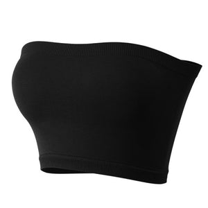 Black Bandeau Bra Tube Top