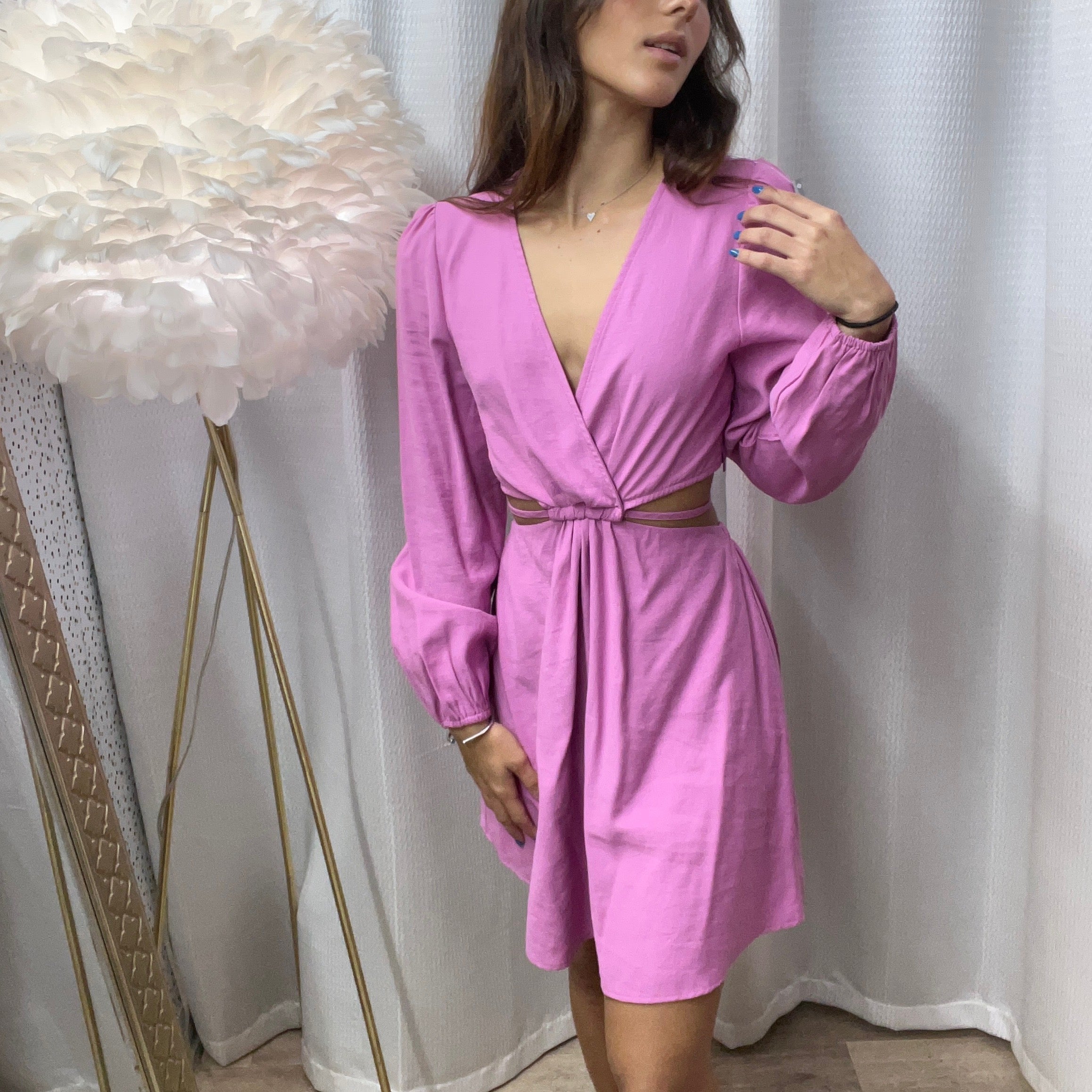 Pink Cutout Dress