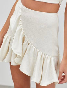 Ivory Ruffled Skirt