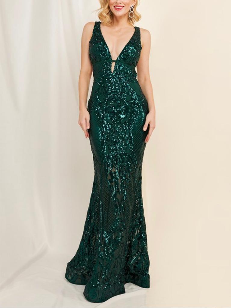 Emerald Sequins Mermaid Dress MODALIER Emerald Sequins Mermaid Dress MODALIER