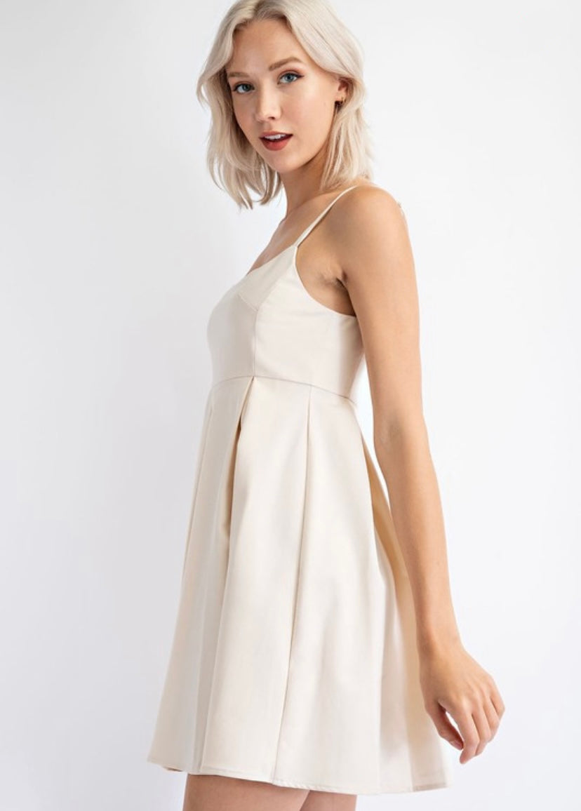 ivory skater dress Aqua Ivory High Neck Lace Skater Dress, Size L