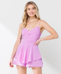 Lavender Spaghetti Strap Romper